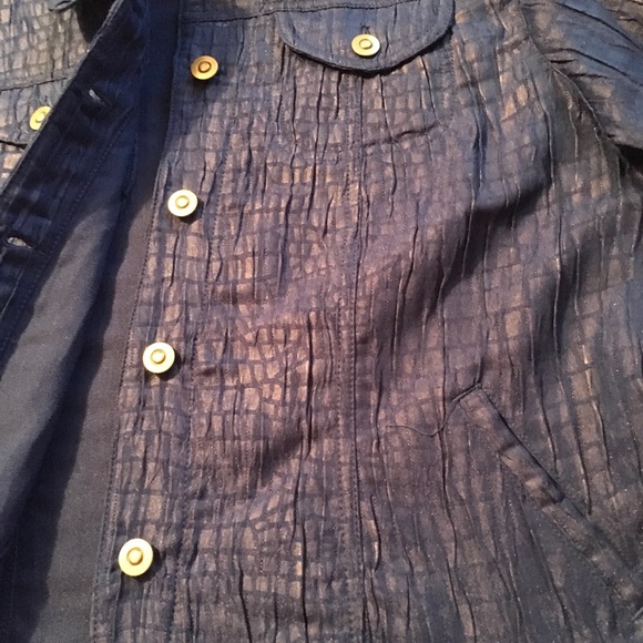 Ruby Rd Blue Textured Jacket - Picture 5 of 5